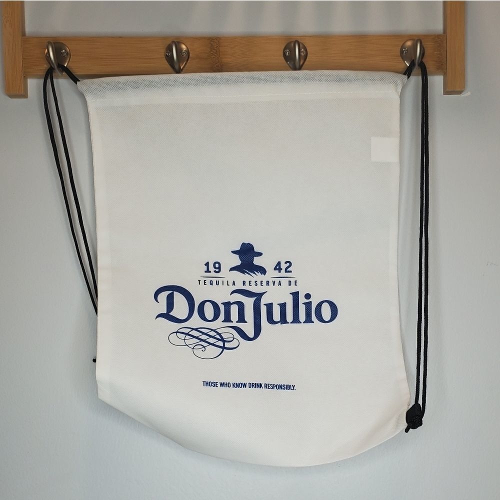 Don Julio 1942 Tequila Lightweight Drawstring Backpack White Blue Black HIT